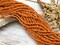 4mm Matte Orange Java Glass Pony Seed Beads (48" Strand)